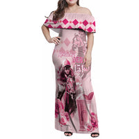 Personalized Kentucky Horse Racing Family Matching Off Shoulder Maxi Dress and Hawaiian Shirt 151st Anniversary Mint Julep Pink Version LT05