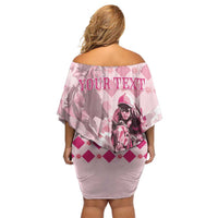 Personalized Kentucky Horse Racing Family Matching Off Shoulder Short Dress and Hawaiian Shirt 151st Anniversary Mint Julep Pink Version LT05