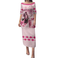 Personalized Kentucky Horse Racing Family Matching Puletasi and Hawaiian Shirt 151st Anniversary Mint Julep Pink Version LT05