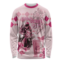 Personalized Kentucky Horse Racing Long Sleeve Shirt 151st Anniversary Mint Julep Pink Version LT05