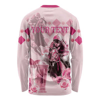 Personalized Kentucky Horse Racing Long Sleeve Shirt 151st Anniversary Mint Julep Pink Version LT05