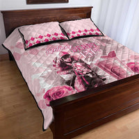 Kentucky Horse Racing Quilt Bed Set 151st Anniversary Mint Julep Pink Version LT05