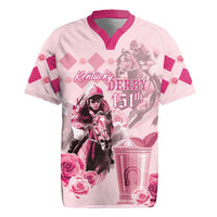 Personalized Kentucky Horse Racing Rugby Jersey 151st Anniversary Mint Julep Pink Version LT05