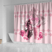 Kentucky Horse Racing Shower Curtain 151st Anniversary Mint Julep Pink Version LT05