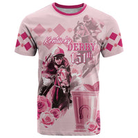 Personalized Kentucky Horse Racing T Shirt 151st Anniversary Mint Julep Pink Version LT05