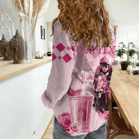 Personalized Kentucky Horse Racing Women Casual Shirt 151st Anniversary Mint Julep Pink Version LT05