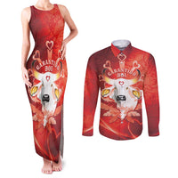 Personalized Boi Garantido Couples Matching Tank Maxi Dress and Long Sleeve Button Shirt Brazil Folklore Festival - Wonder Print Shop