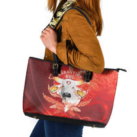 Boi Garantido Leather Tote Bag Brazil Folklore Festival - Wonder Print Shop