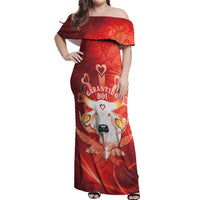 Personalized Boi Garantido Off Shoulder Maxi Dress Brazil Folklore Festival - Wonder Print Shop