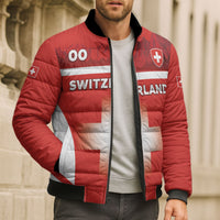 Custom Switzerland Football 2026 Bomber Puffer Jacket Swiss Alps Special Style