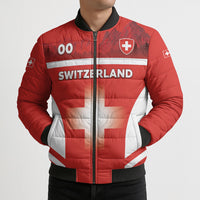 Custom Switzerland Football 2026 Bomber Puffer Jacket Swiss Alps Special Style