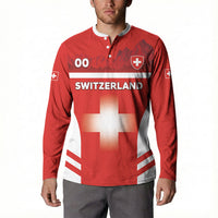 Custom Switzerland Football 2026 Button Sweatshirt Swiss Alps Special Style