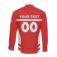 Custom Switzerland Football 2026 Long Sleeve Button Shirt Swiss Alps Special Style