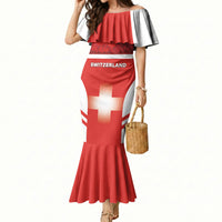 Custom Switzerland Football 2026 Mermaid Dress Swiss Alps Special Style