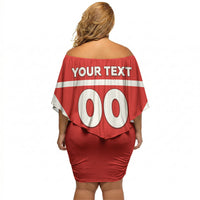 Custom Switzerland Football 2026 Off Shoulder Short Dress Swiss Alps Special Style