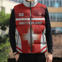 Custom Switzerland Football 2026 Sleeveless Puffer Jacket Swiss Alps Special Style