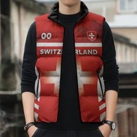Custom Switzerland Football 2026 Sleeveless Puffer Jacket Swiss Alps Special Style