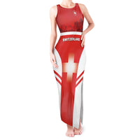 Custom Switzerland Football 2026 Tank Maxi Dress Swiss Alps Special Style