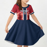 Custom Norway Football 2026 Kid Short Sleeve Dress Norge On Top