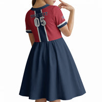 Custom Norway Football 2026 Kid Short Sleeve Dress Norge On Top