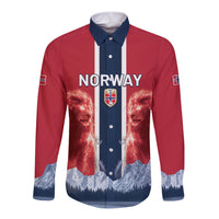 Custom Norway Football 2026 Long Sleeve Button Shirt Norge On Top