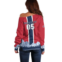Custom Norway Football 2026 Off Shoulder Sweater Norge On Top