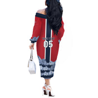 Custom Norway Football 2026 Off The Shoulder Long Sleeve Dress Norge On Top