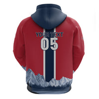 Custom Norway Football 2026 Zip Hoodie Norge On Top