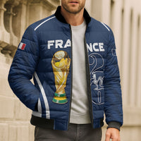 Custom France Football 2026 Bomber Puffer Jacket Road To Champions