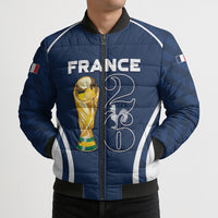 Custom France Football 2026 Bomber Puffer Jacket Road To Champions