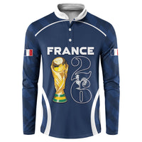 Custom France Football 2026 Button Sweatshirt Road To Champions