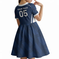 Custom France Football 2026 Kid Short Sleeve Dress Road To Champions