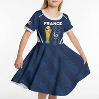 Custom France Football 2026 Kid Short Sleeve Dress Road To Champions