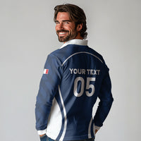 Custom France Football 2026 Long Sleeve Polo Shirt Road To Champions
