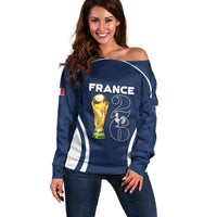 Custom France Football 2026 Off Shoulder Sweater Road To Champions