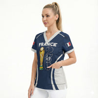 Custom France Football 2026 Scrub Top Road To Champions