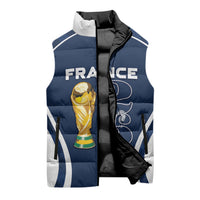 Custom France Football 2026 Sleeveless Puffer Jacket Road To Champions