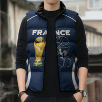 Custom France Football 2026 Sleeveless Puffer Jacket Road To Champions