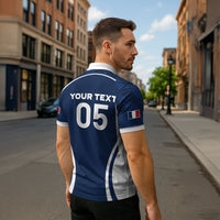 Custom France Football 2026 Zipper Polo Shirt Road To Champions