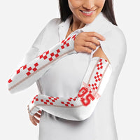 Custom Croatia Football 2026 Arm Sleeves Hrvatska Vatreni Checkerboard Style