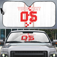Custom Croatia Football 2026 Auto Sun Shade Hrvatska Vatreni Checkerboard Style