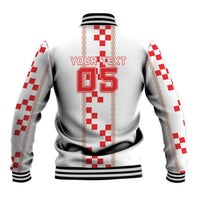 Custom Croatia Football 2026 Baseball Jacket Hrvatska Vatreni Checkerboard Style