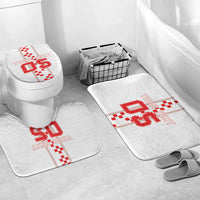 Custom Croatia Football 2026 Bathroom Set Hrvatska Vatreni Checkerboard Style