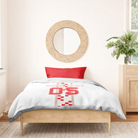 Custom Croatia Football 2026 Bedding Set Hrvatska Vatreni Checkerboard Style