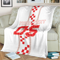 Custom Croatia Football 2026 Blanket Hrvatska Vatreni Checkerboard Style