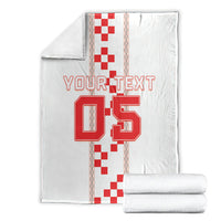 Custom Croatia Football 2026 Blanket Hrvatska Vatreni Checkerboard Style