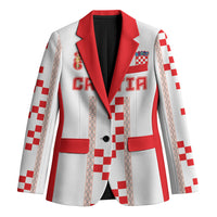 Custom Croatia Football 2026 Blazer Hrvatska Vatreni Checkerboard Style
