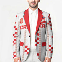 Custom Croatia Football 2026 Blazer Hrvatska Vatreni Checkerboard Style