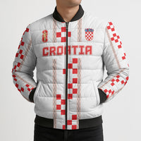 Custom Croatia Football 2026 Bomber Puffer Jacket Hrvatska Vatreni Checkerboard Style