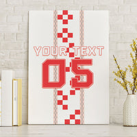 Custom Croatia Football 2026 Canvas Wall Art Hrvatska Vatreni Checkerboard Style